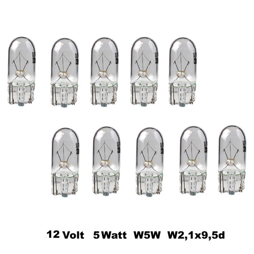10x 12v 1x9 w5w - 12v, w2,1x9,5d