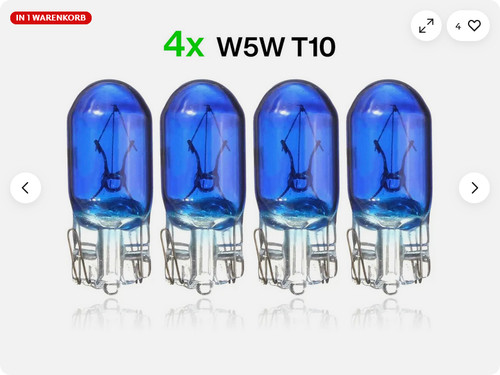 W5w t10 halogen - 4x,