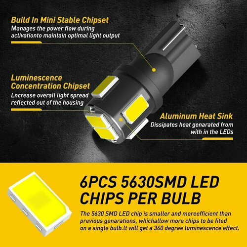 10x canbus t10 4smd - 10x, 5w