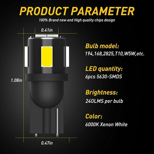 10x t10 4smd led canbus - t10,